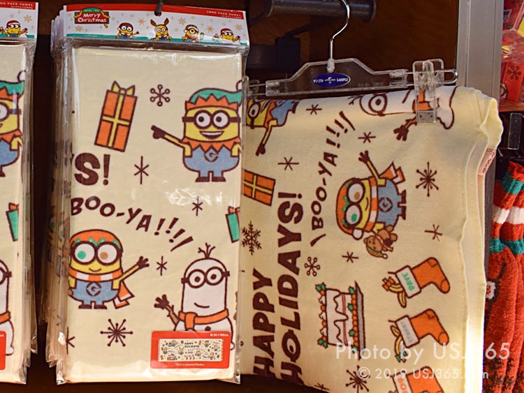 ミニオン フェイスタオル（クリスマス）