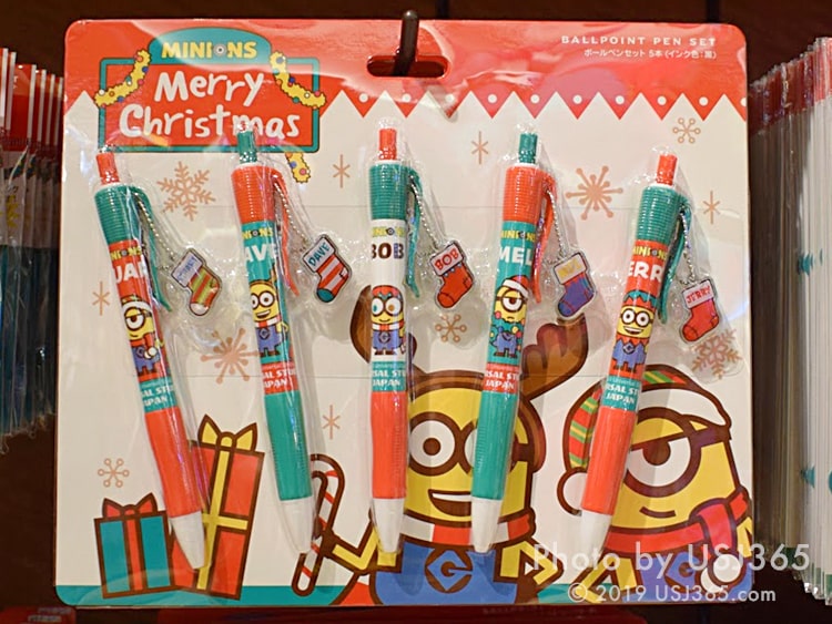ミニオン ペンセット 5本（クリスマス）
