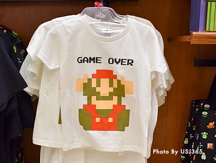 Tシャツ 白 スーパー・ニンテンドー・ワールド 8bitマリオ(キッズ用)