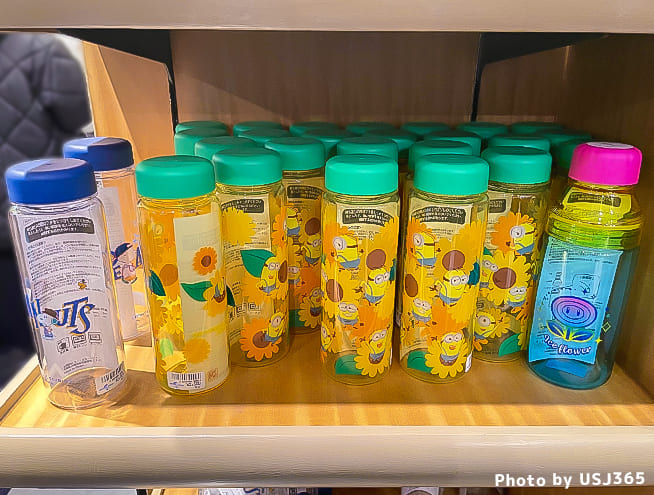 スヌーピー、ミニオン、マリオのウォーターボトル